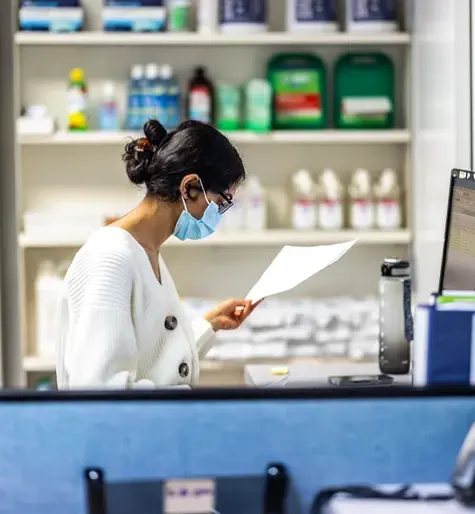 woman working