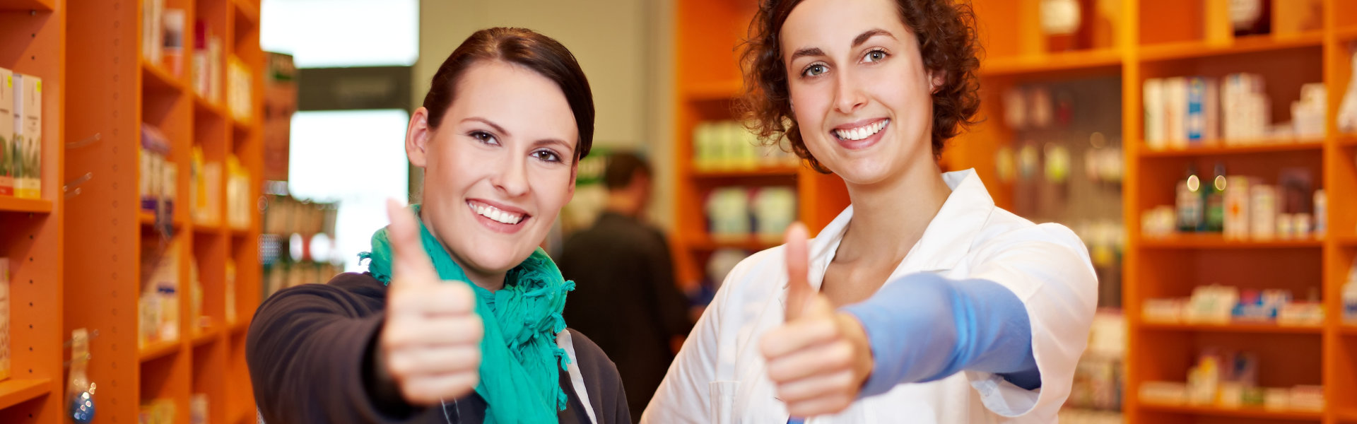 two women smiling